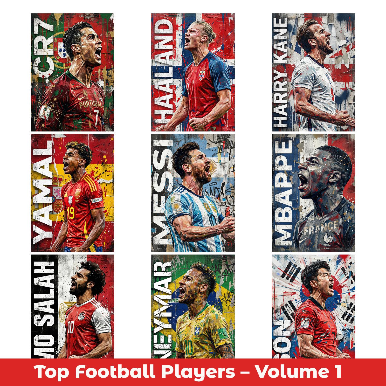 トップサッカー選手 – 第1巻 | 20選手セット | デジタルダウンロード