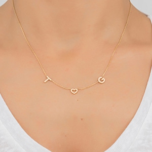 Dainty Initial Necklace, Sideways Initial Necklace, Dainty Personalized Necklace, Custom Letter Necklace, Bridesmaid Jewelry, Mom Gift