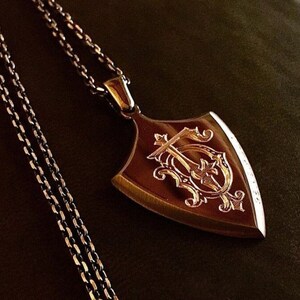 Collar monograma para hombres, Collar inicial para hombres, Collar de letras, Collar personalizado, Regalo para el hombre, Regalo para el esposo del padre, Regalo de Navidad