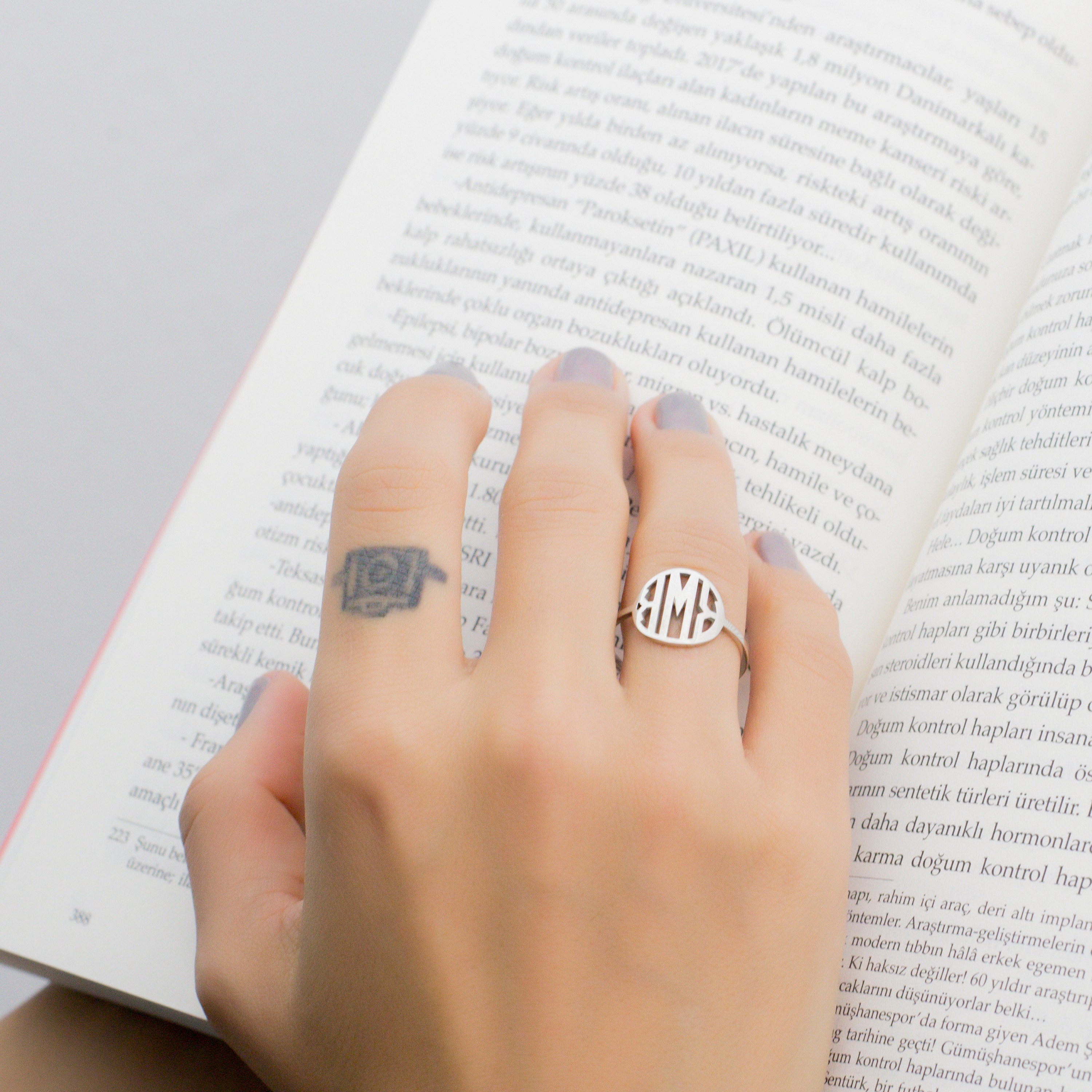 Custom Monogram Ring, Letter Monogram Jewelry, Adjustable Letter ...