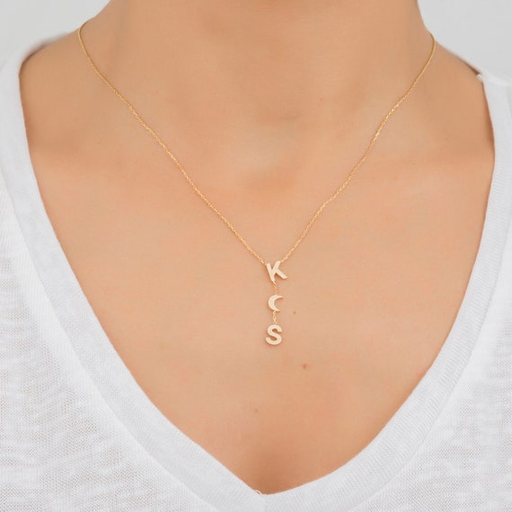 Sterling Silver Silver Initial Necklace - Letter Necklace - Ana Luisa Jewelry