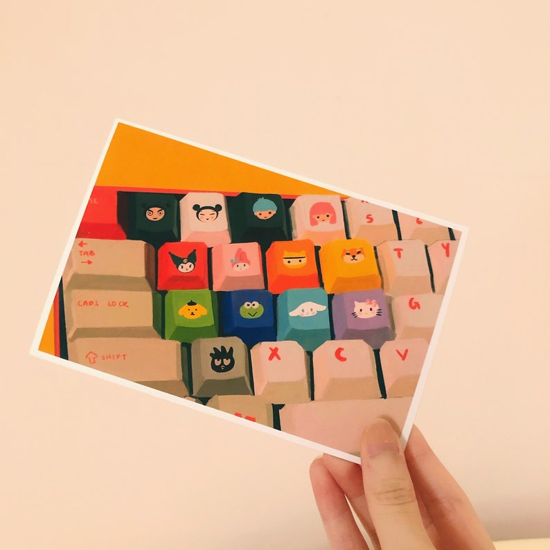 Mechanical Keyboard Aesthetic Illustration Art Print Etsy