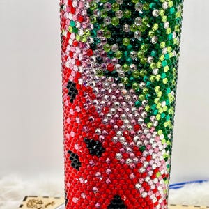 Vaso con brillo de sandía