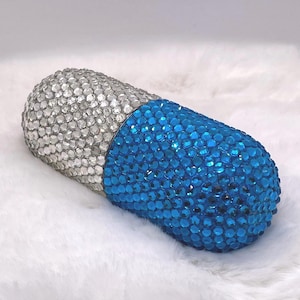 Blinged Out Pill Organizer, Travel Case, 7 Day
