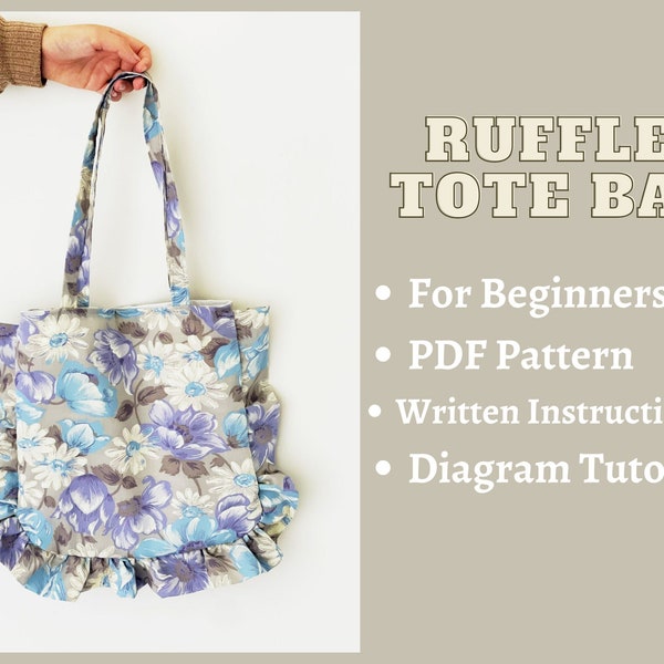 Ruffle Tote Bag - Etsy
