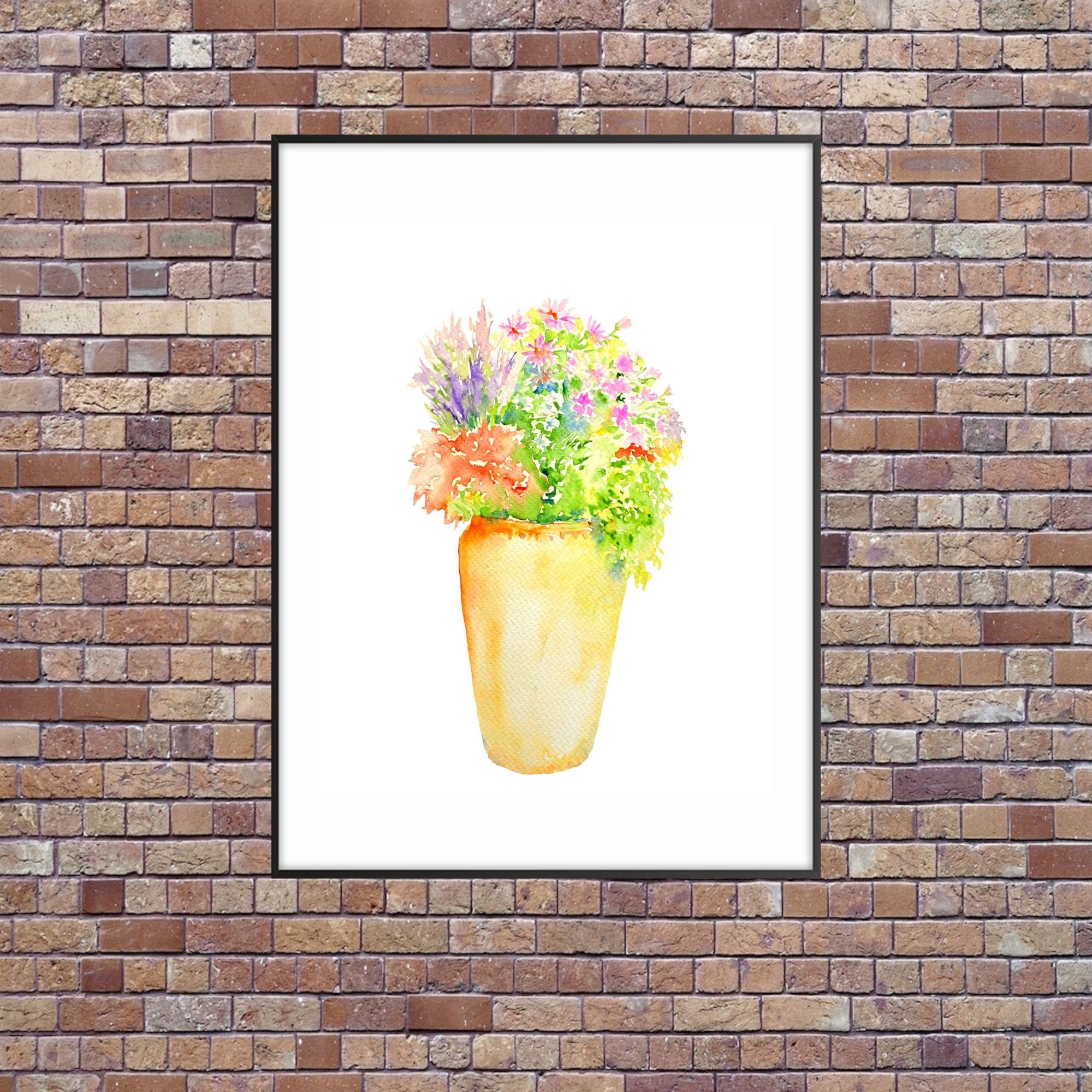Spring Flower Watercolour Wall Art Printable Home Decor Etsy Australia
