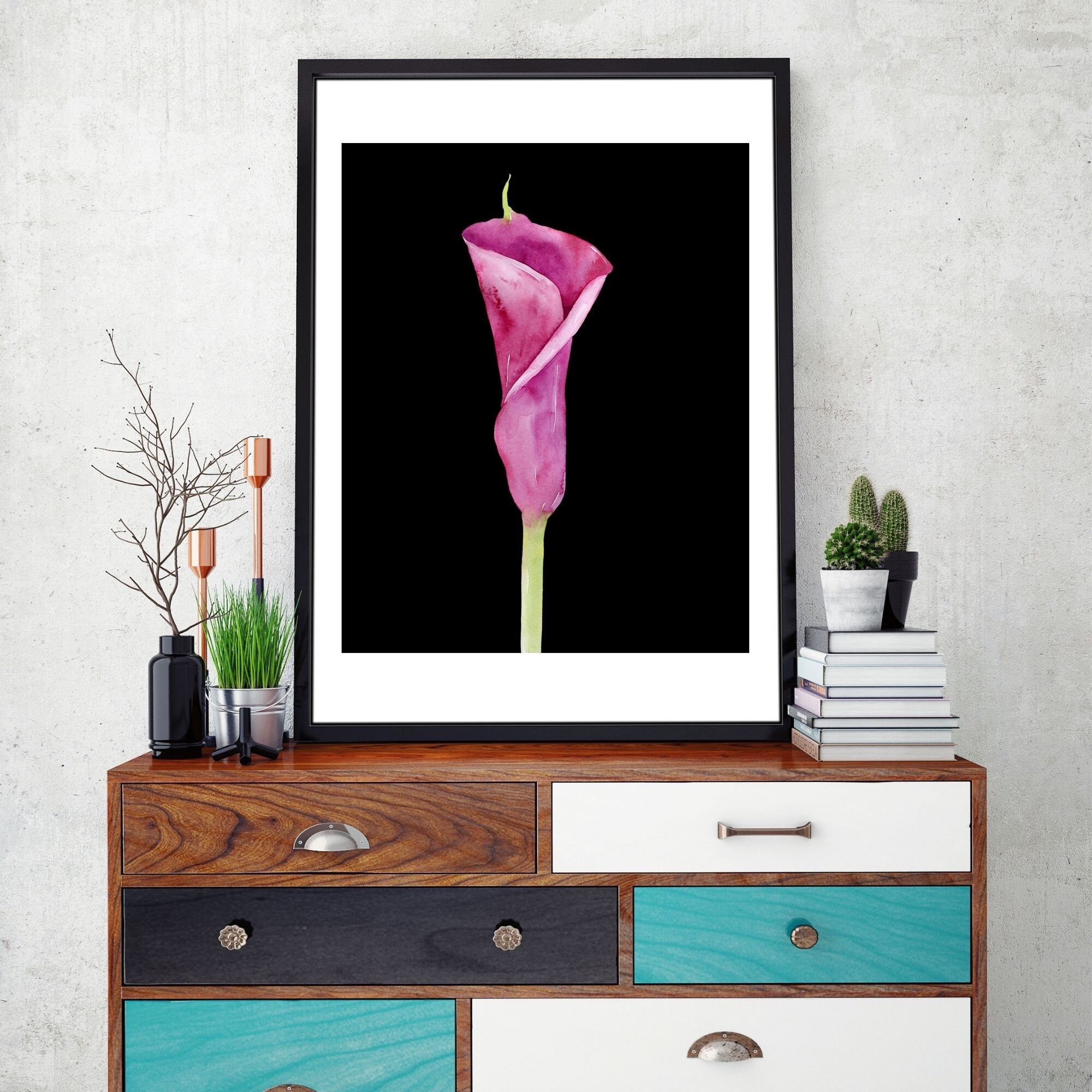 Calla Lily Wall Art Print Calla Lily Flower Art Print Etsy Australia
