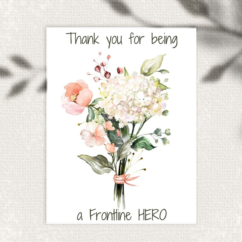 healthcare worker thank you card digital download etsy