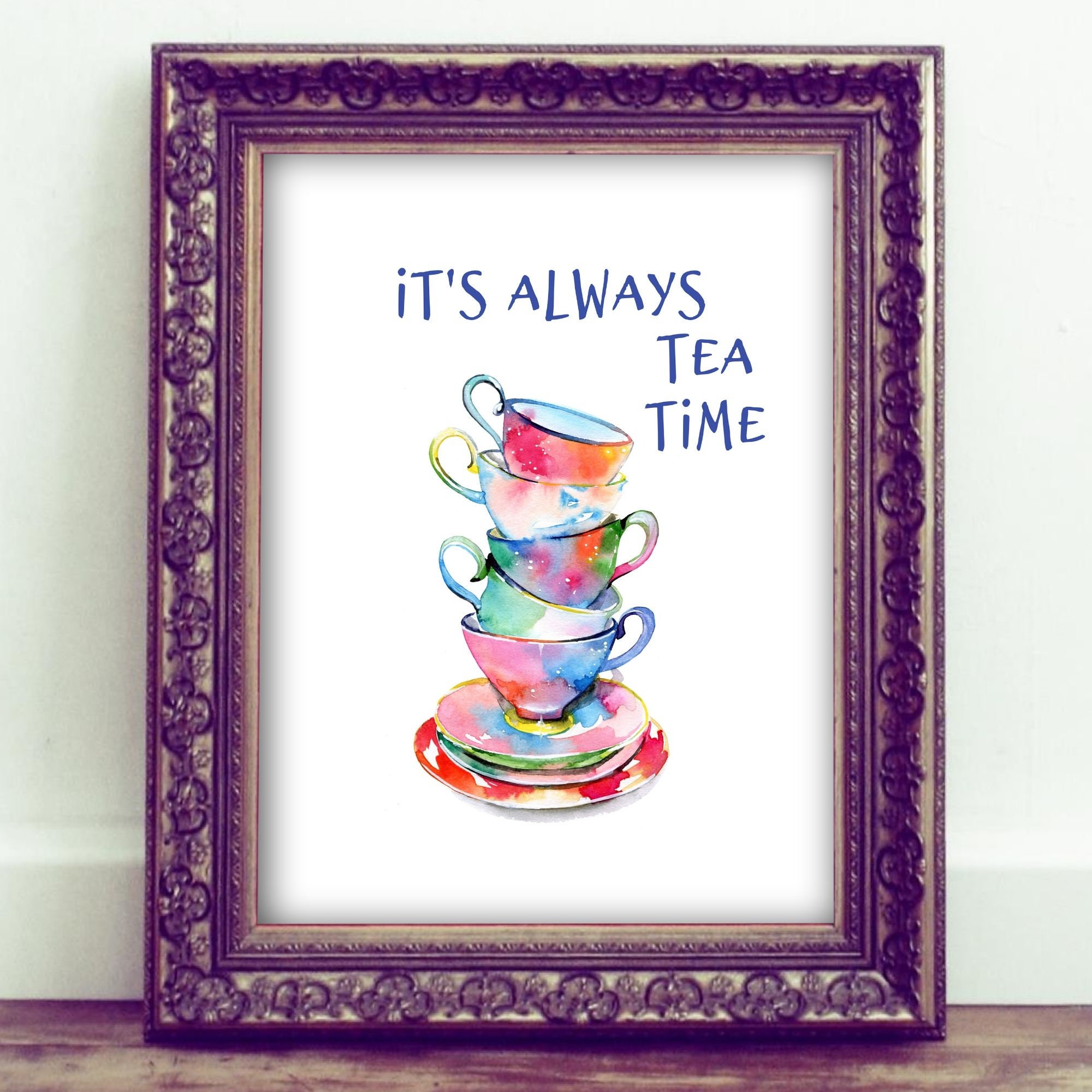 Kitchen Wall Art But first tea Kitchen Printable Wall Art | Etsy