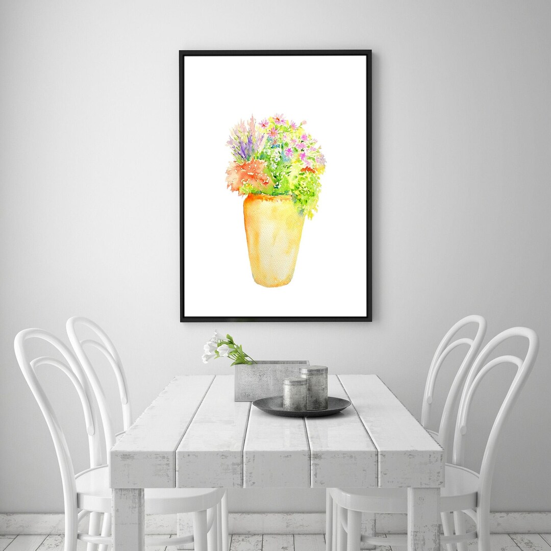 Spring Flower Watercolour Wall Art Printable Home Decor Etsy Australia