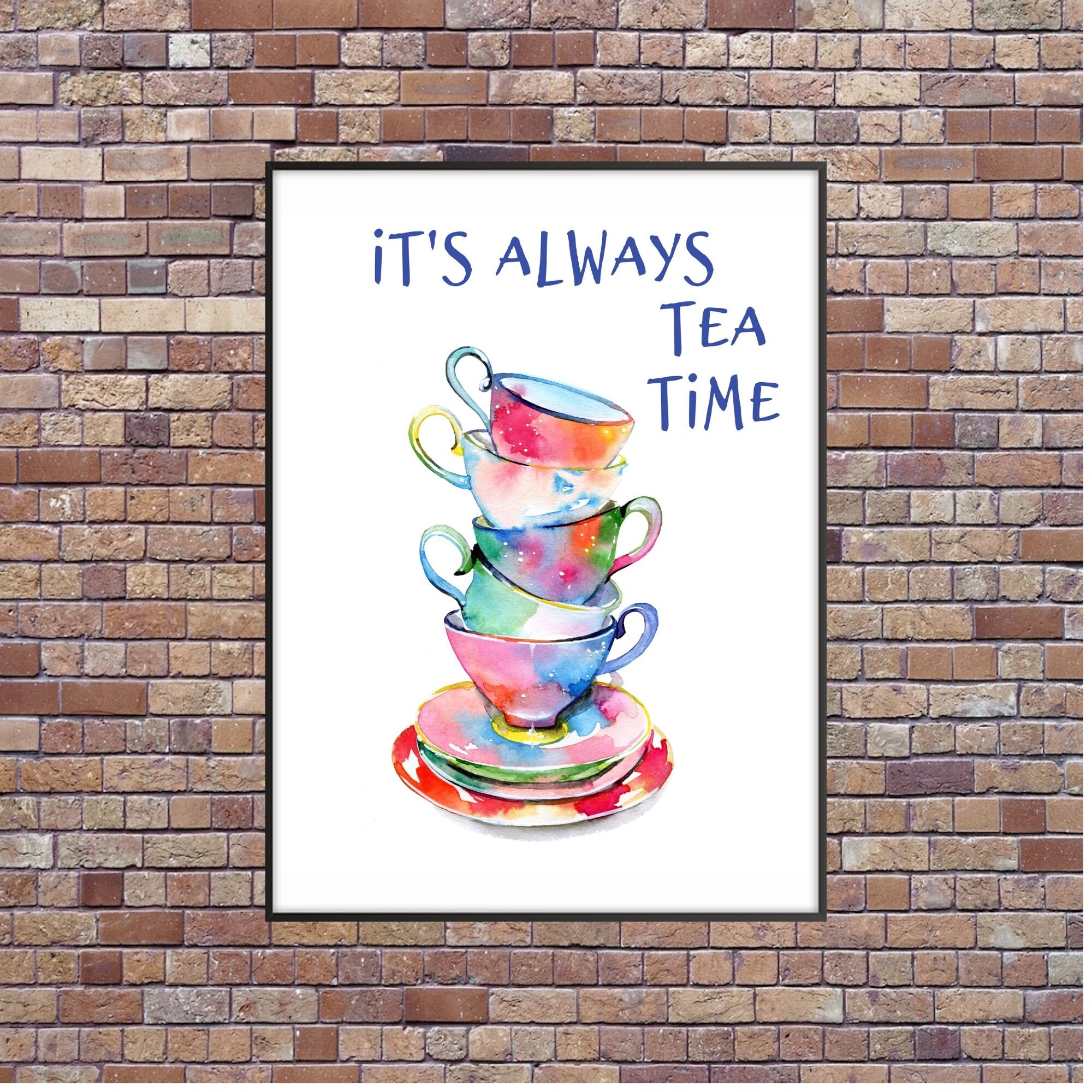 Kitchen Wall Art but First Tea Kitchen Printable Wall Art Etsy