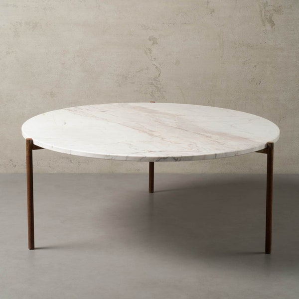 Table basse ROM en marbre fait à la main table de salon en pierre naturelle solide onyx décoration moderne canapé décoratif table basse de salon