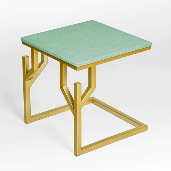 Side table glass and gold deals