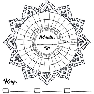 Mandala Mood Track Printable PDF Blank Daily Monthly Mood Tracker Chart ...