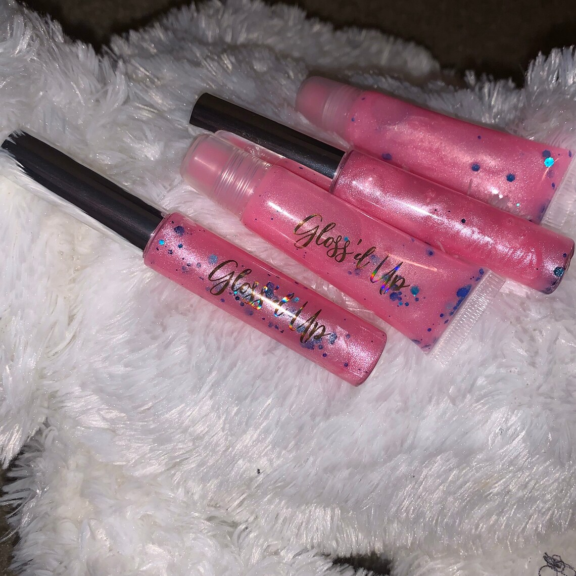 Cotton Candy Lip Gloss Pink Lip Gloss Glitter Lip Gloss Etsy