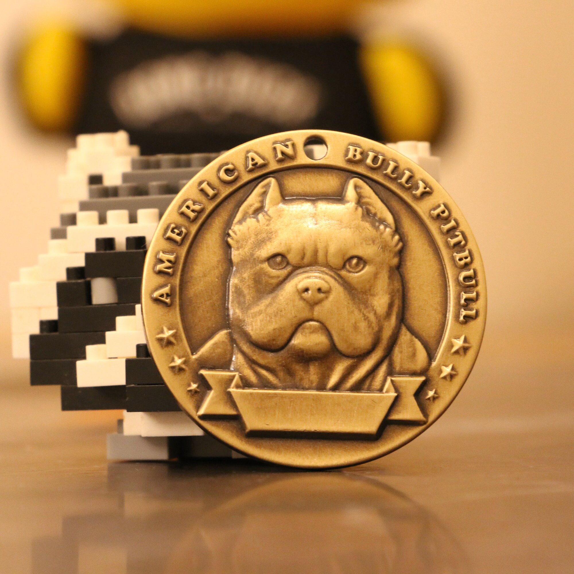 American Bully  ID Tag• 3D Dog Tag•Laser Deep Engraving Technology•Custom Pet Identification Tag Pet Personalized Pet Name•Prevent Lost