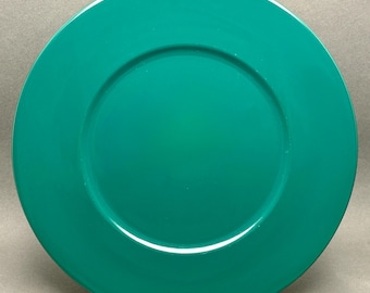 Vintage Annaburg Germany MCM Teal Ceramic Chop Plate/Platter
