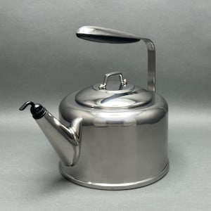 Vintage All-clad Stainless Steel 2 Quart Kettle With Whistle and Unique  Handle 