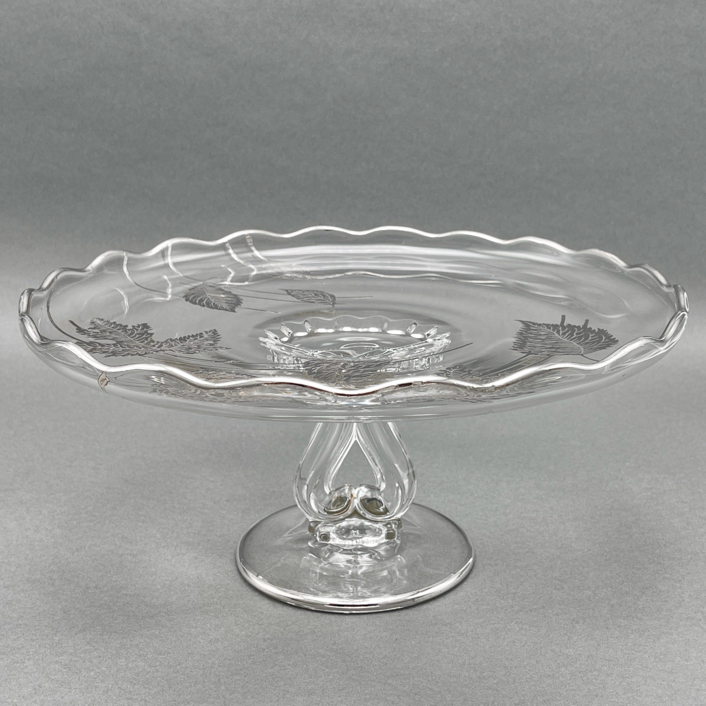 Kitchen & Dining Harp Pedestal Glass Cake Stand Vintage Cambridge Glass