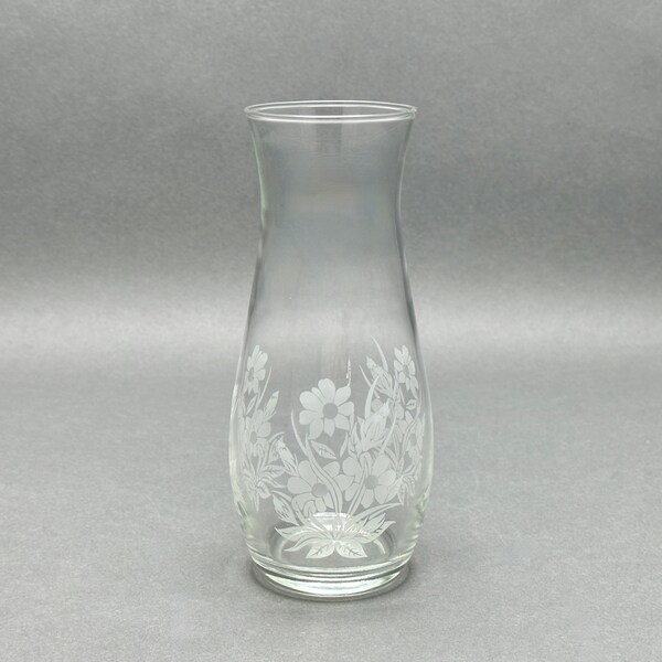Etched Glass Vase Etsy