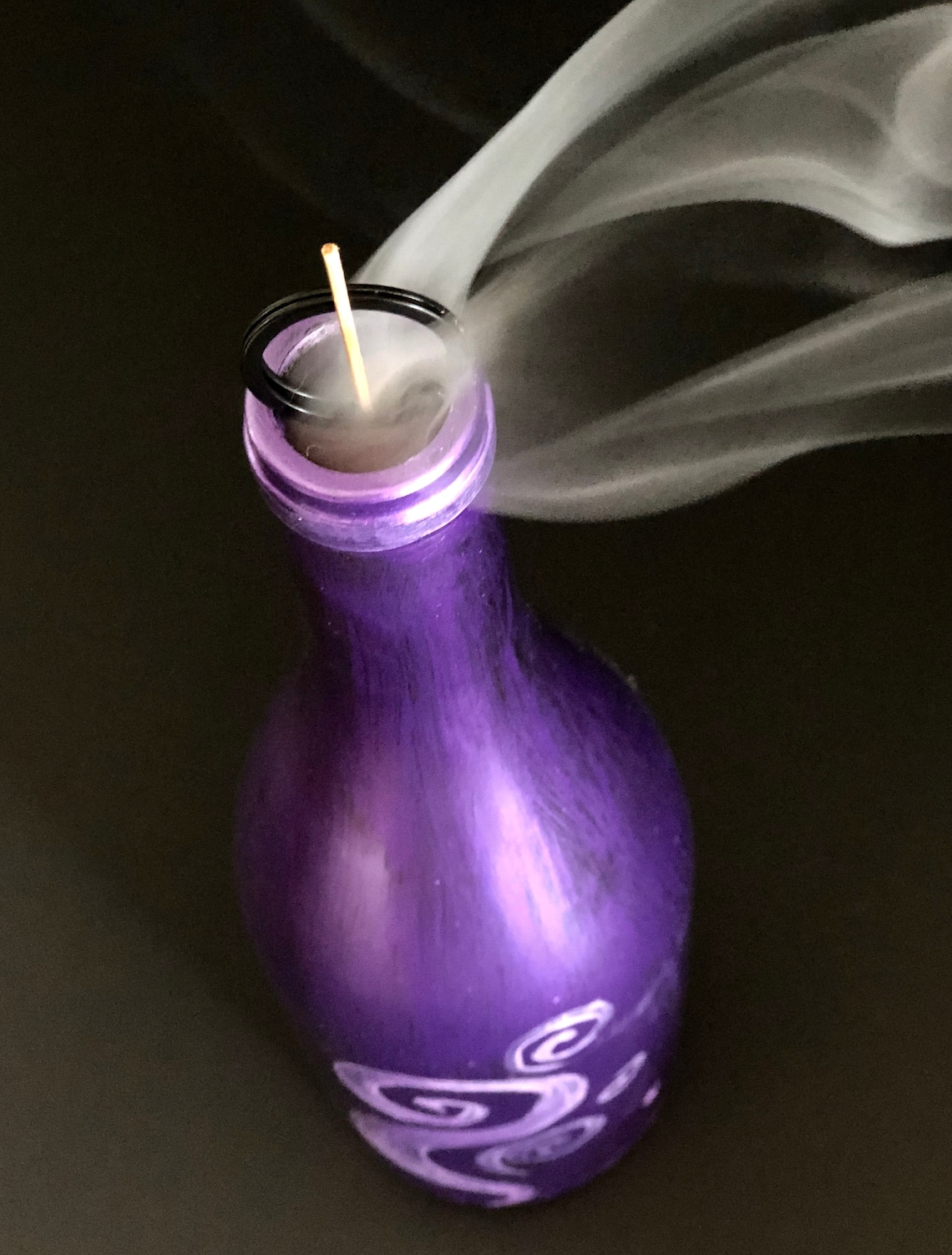 Hand Poured Wine Bottle Incense Burner. Etsy