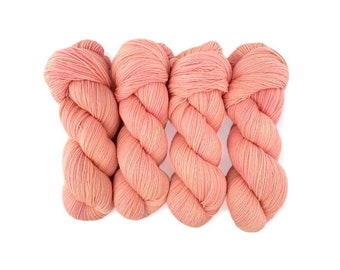 ORANGE WHIP - Hand Dyed Yarn - 100%  Sustainable Merino Wool  - Fingering/Sock Weight Yarn - 100g Skein - Tonal Peach