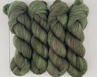 BEANSTALK  - Hand Dyed Yarn - 100% Extrafine  Superwash Merino Wool - Fingering/Sock Weight Singles Yarn - 100g Skein