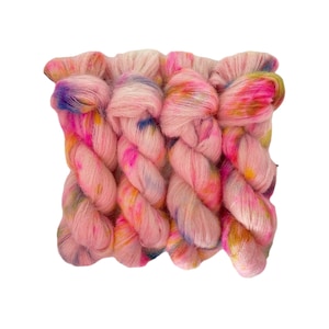 SUNDAE - Hand Dyed Yarn - Baby Suri Alpaca - Mulberry Silk -  Lace Weight - 50g