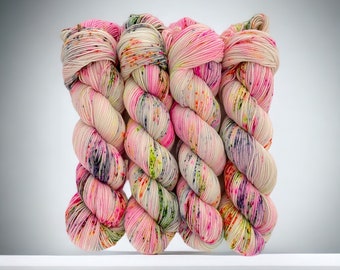 DAZZLE ME - Hand Dyed Yarn - Merino Wool & Nylon - Fingering/Sock Weight  Yarn - 100g Skein