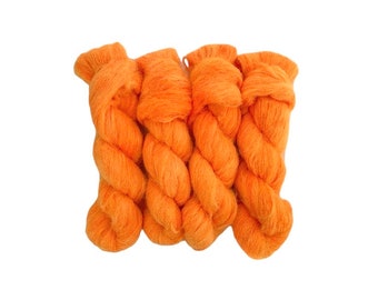 MANDARINE ~ Baby Suri Alpaca And Mulberry Silk - Lace Weight - Hand Dyed Yarn - 50g
