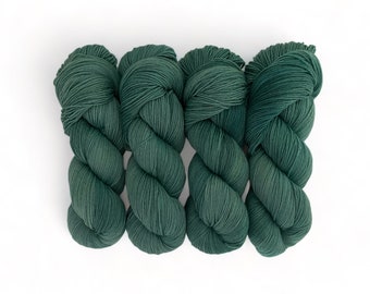 PEACOCK FEATHER - Hand Dyed Yarn - 100% Sustainable  Merino Wool  - Fingering/Sock Weight Yarn - 100g Skein