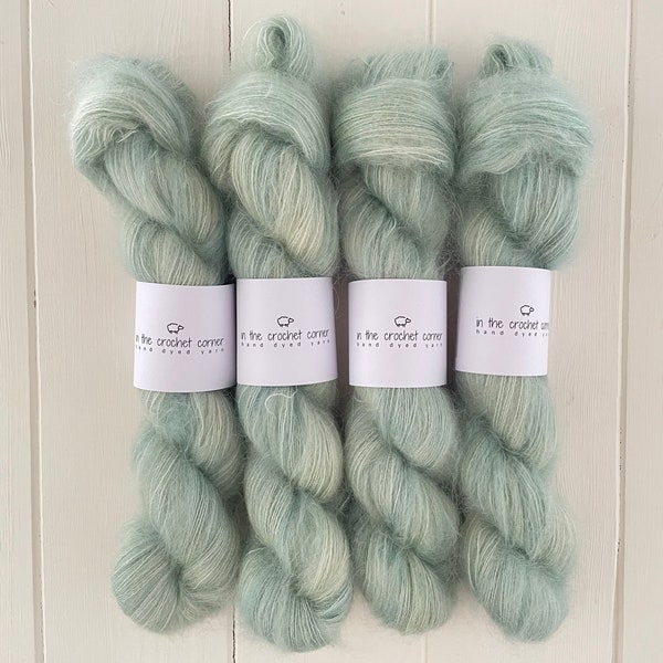 CALM - Hand Dyed Yarn - Superkid Mohair And Silk -  Lace Weight -  50g Skein