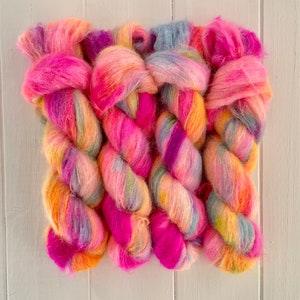 BRIGHT P.J.s - Baby Suri Alpaca And Mulberry Silk - Lace Weight - Hand Dyed Yarn - 50g