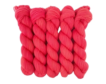 FLAMBOYANT  - Hand Dyed 100% Peruvian Highland Wool -  Fingering/Sock Weight Yarn  - 50g Skein - Semi-Solid