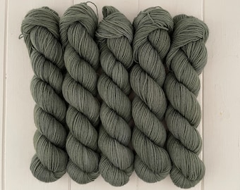 WOODLAND SAGE - Hand Dyed Highland Wool -  Fingering/Sock Weight  -50g - Tonal Green Yarn