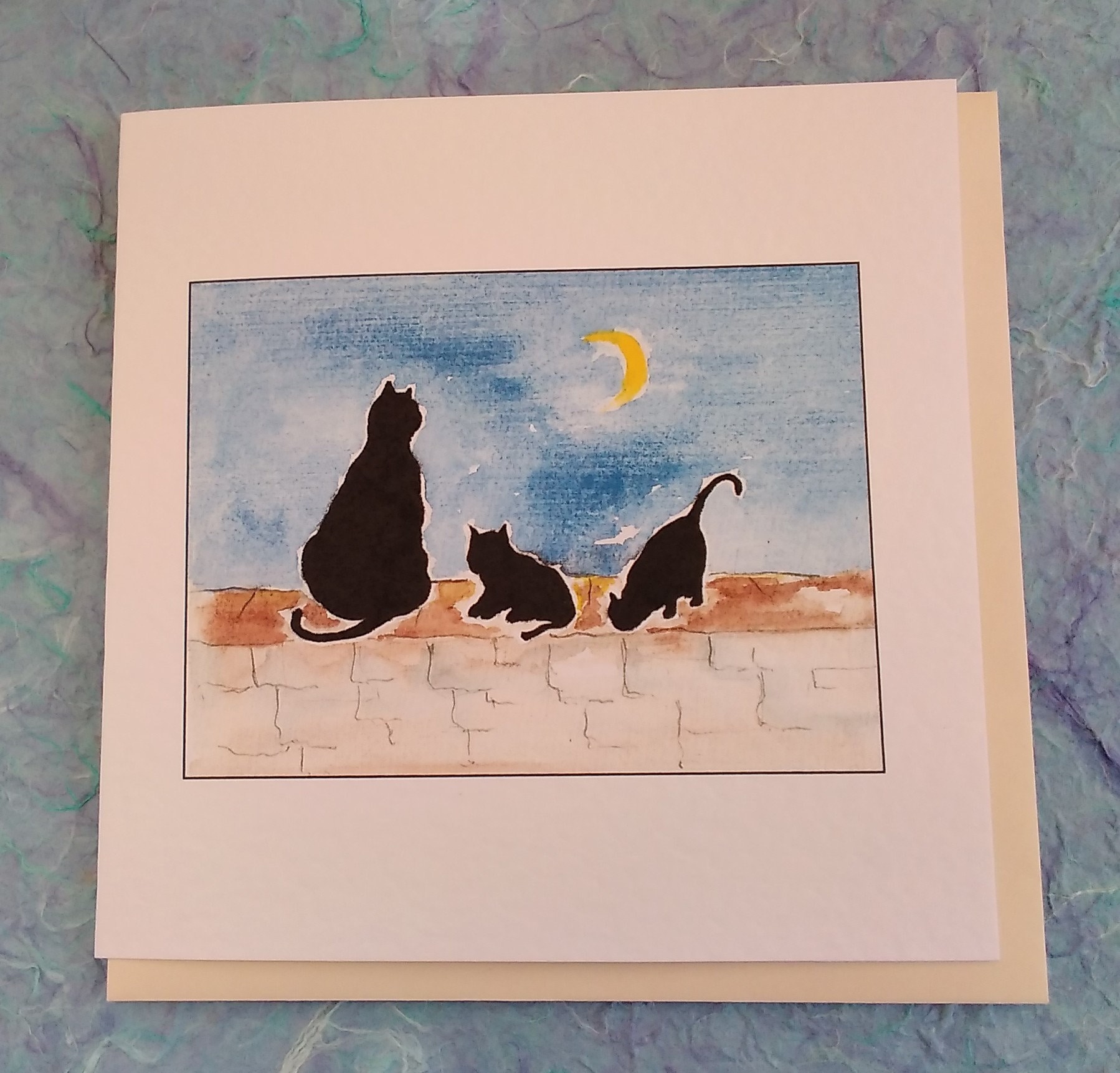 Katze-Karte Katze und Kätzchen Karte Karte für | Etsy