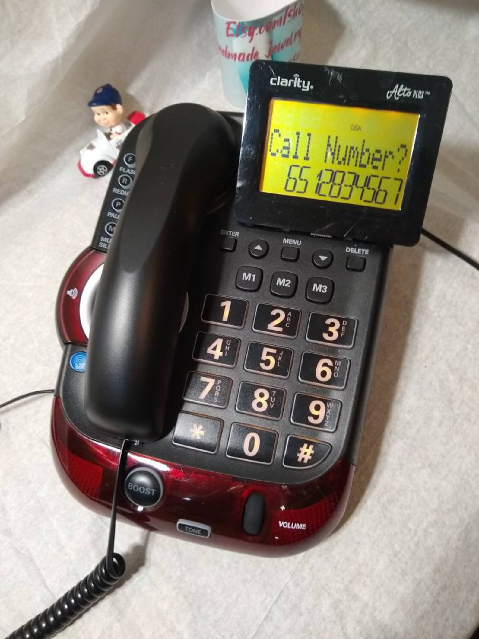 Clarity Alto plus corded telephone for hearing impaired with Etsy