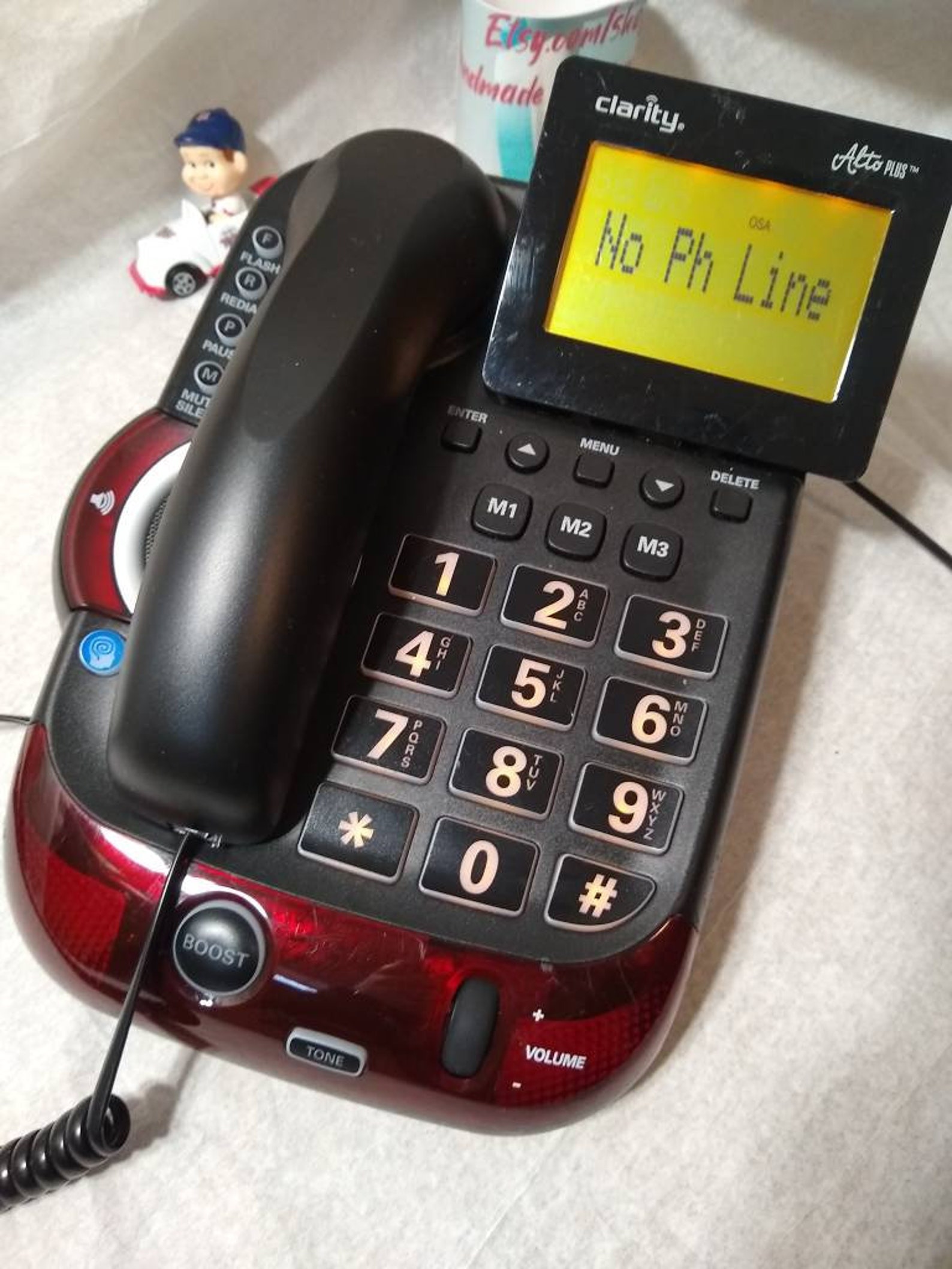 Clarity Alto plus corded telephone for hearing impaired with Etsy