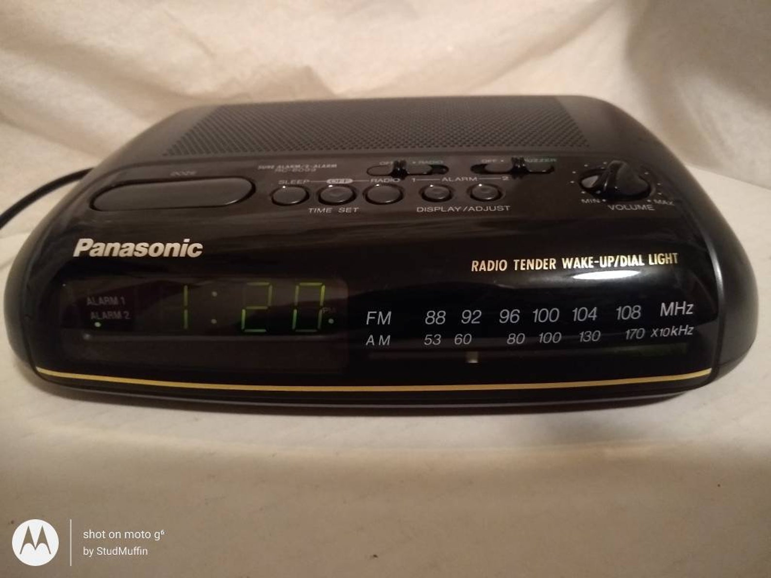 Panasonic sure alarm/2 alarm clock bedside radio vintage Etsy