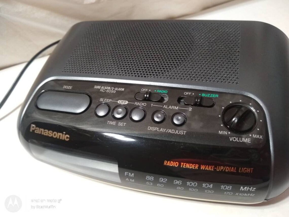 Panasonic sure alarm/2 alarm clock bedside radio vintage Etsy