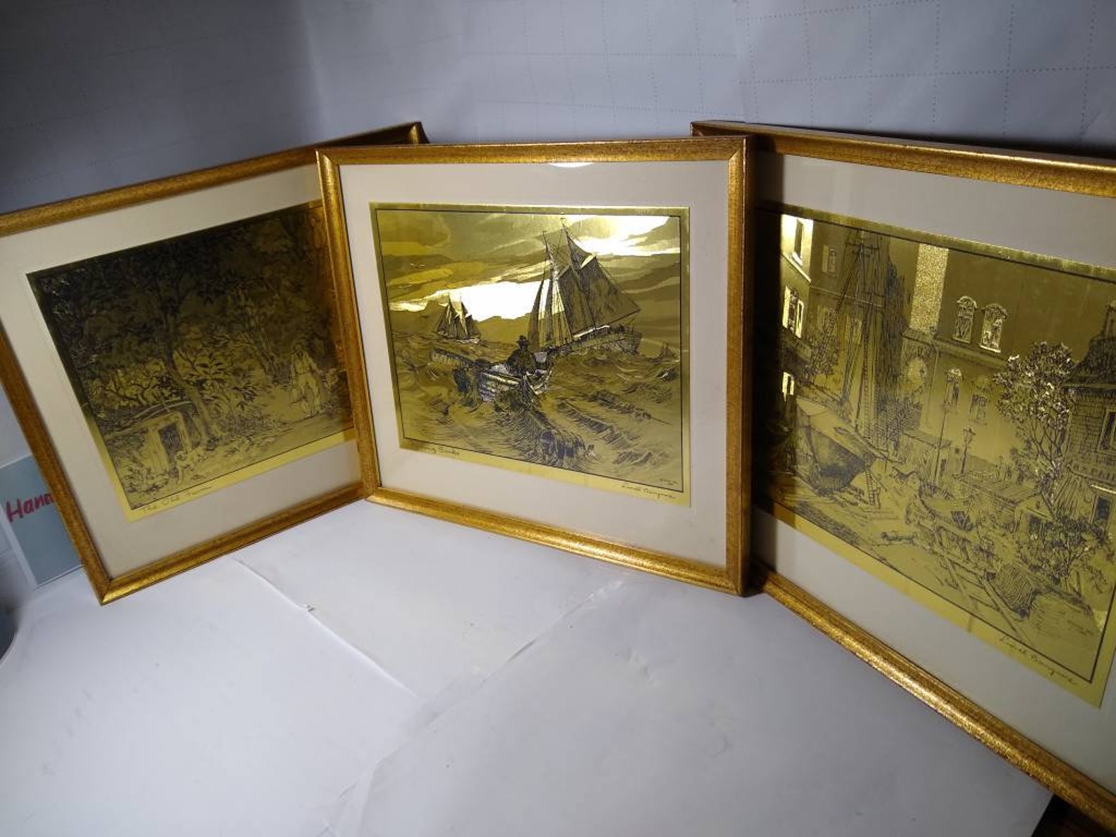 Lionel Barrymore Gold print Etchings lot of 3 Etsy