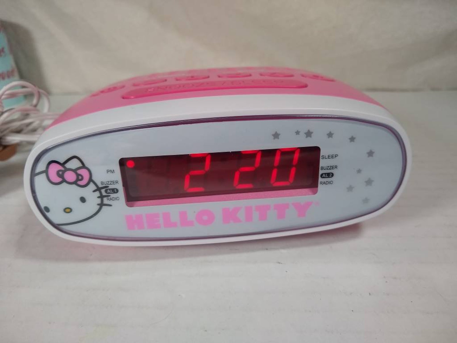 Hello Kitty pink and white digital alarm clock radio Etsy