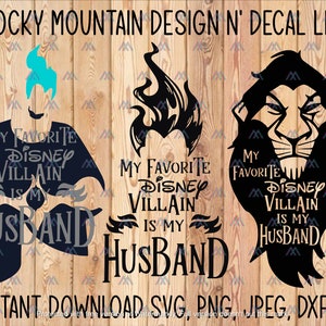 Favorite Villain is my Husband Hades and Scar Instant Download Svg, Dxf, Png, Jpeg, AI