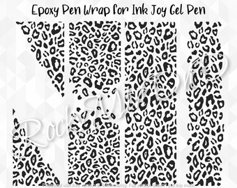 Epoxy Resin Ink Joy Gel Pen Leopard Pen Wrap Instant Download Svg, Png, Dxf, Jpeg, AI