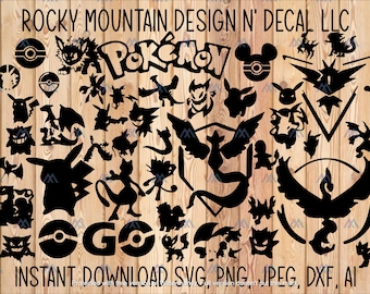 Poke-man Instant Download Svg, Png, Dxf, Ai, Jpeg