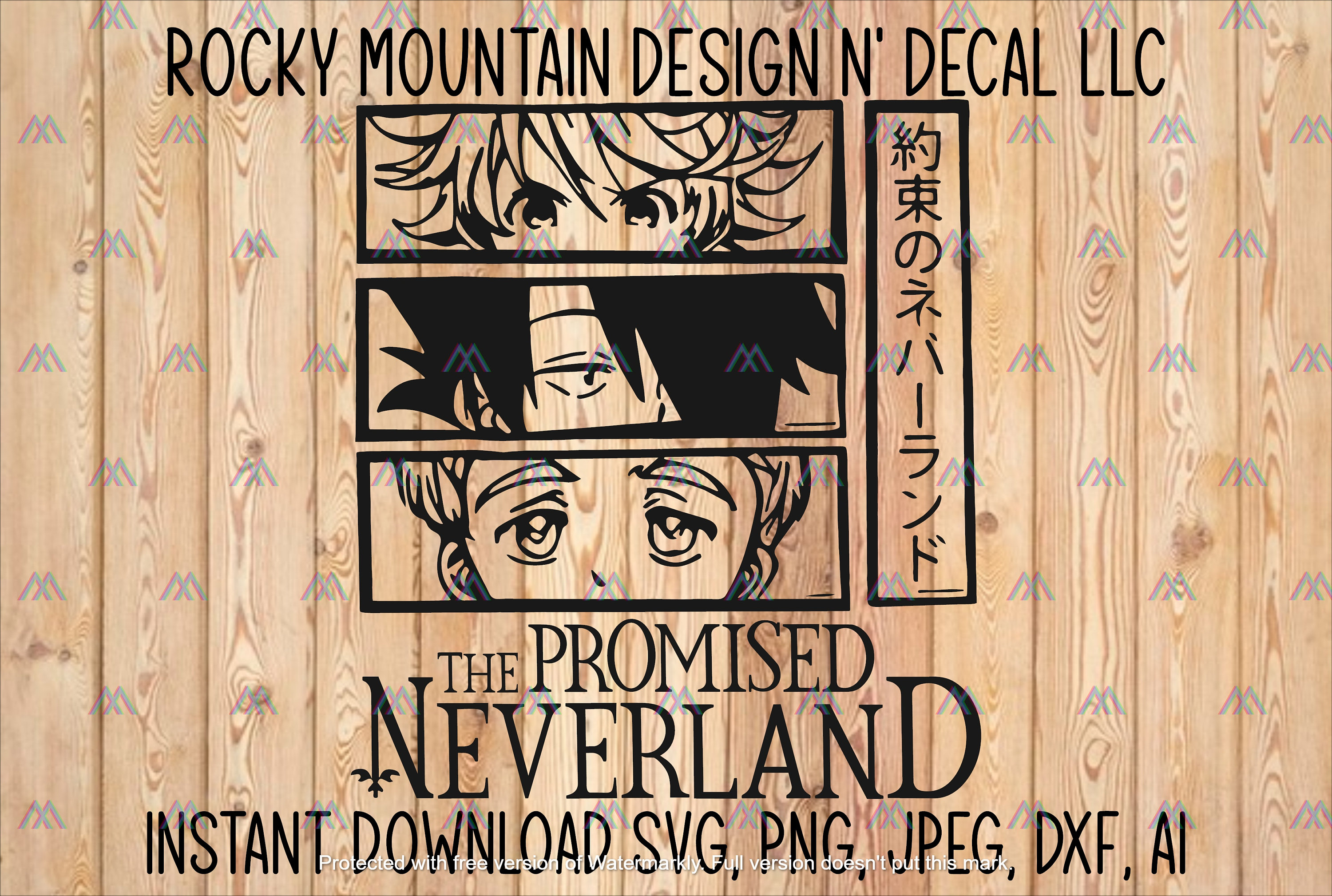 Anime The promised neverland svg, png files for cricut machi