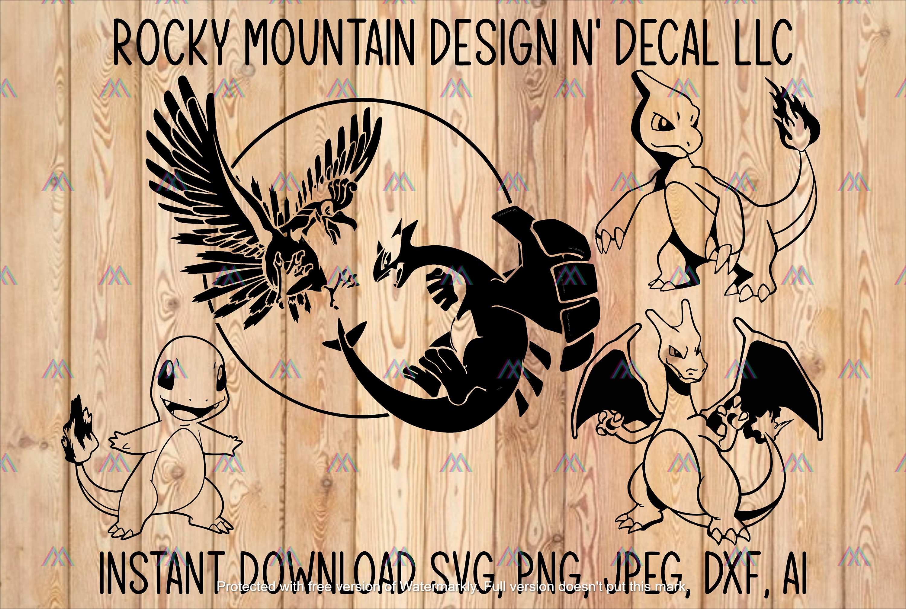 Lugia Vector Svg · Ai, Eps, Jpg, Png, Svg, Dxf, Files For Cricut Machine ·  Instant Download