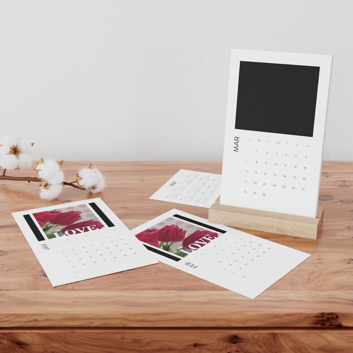 Vertical Desk Calendar Etsy
