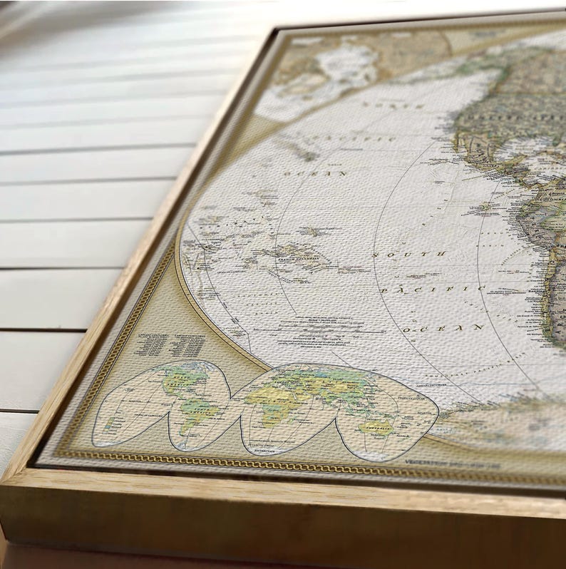 a detailed map of the world, with various countries and regions clearly marked.