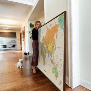 Mapa del Mundo Contemporáneo en Alta Definición: Edición Profesional Vibrante - Arte de Pared Moderno Exclusivo